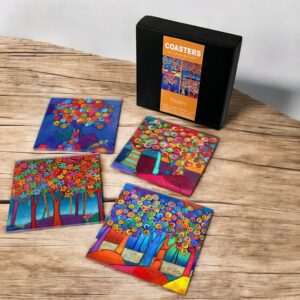 Posavasos de Vidrio Happy